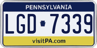 PA license plate LGD7339