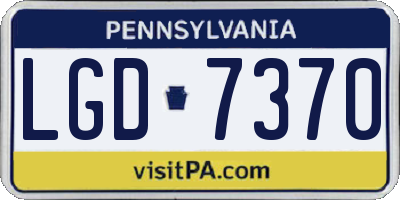 PA license plate LGD7370