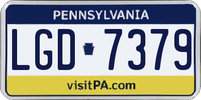 PA license plate LGD7379