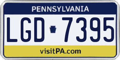 PA license plate LGD7395