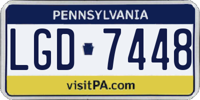 PA license plate LGD7448