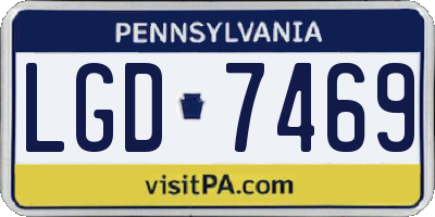 PA license plate LGD7469