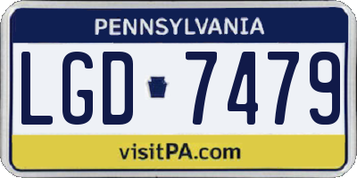 PA license plate LGD7479