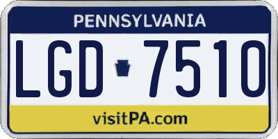 PA license plate LGD7510