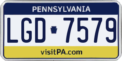 PA license plate LGD7579