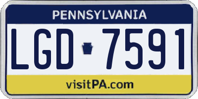 PA license plate LGD7591