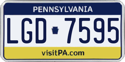 PA license plate LGD7595