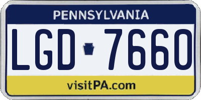 PA license plate LGD7660
