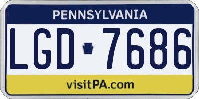 PA license plate LGD7686