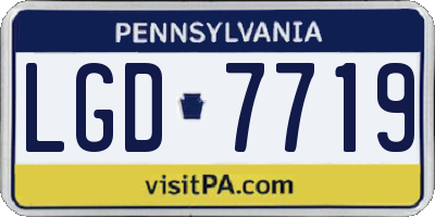 PA license plate LGD7719