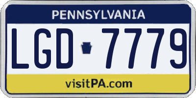PA license plate LGD7779