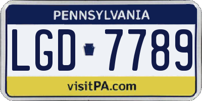 PA license plate LGD7789