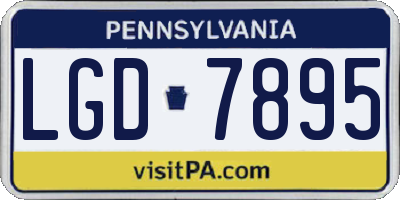 PA license plate LGD7895