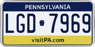 PA license plate LGD7969