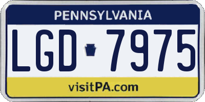 PA license plate LGD7975