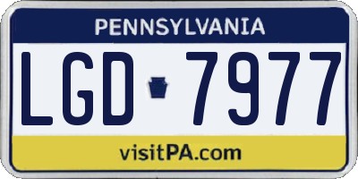 PA license plate LGD7977