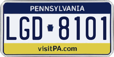 PA license plate LGD8101