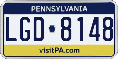 PA license plate LGD8148