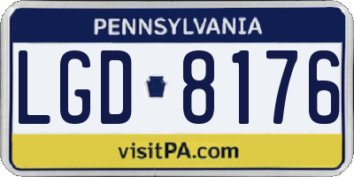 PA license plate LGD8176