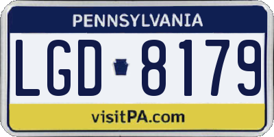 PA license plate LGD8179