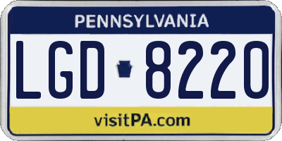 PA license plate LGD8220