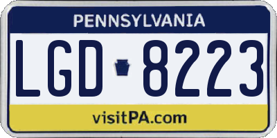PA license plate LGD8223