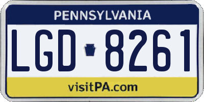 PA license plate LGD8261