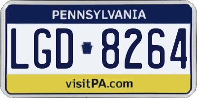 PA license plate LGD8264