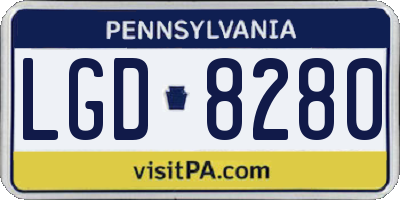 PA license plate LGD8280