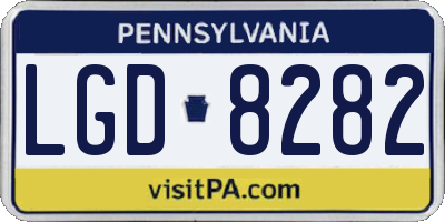 PA license plate LGD8282