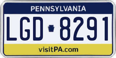 PA license plate LGD8291