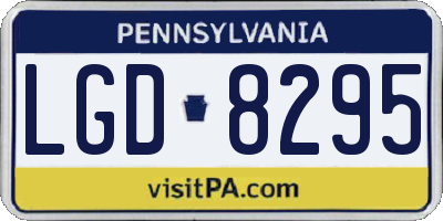 PA license plate LGD8295