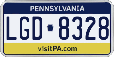 PA license plate LGD8328