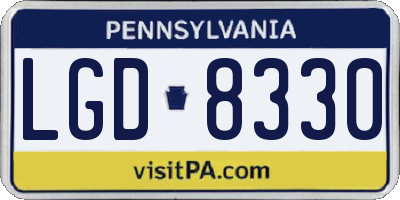 PA license plate LGD8330