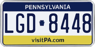 PA license plate LGD8448