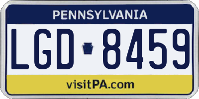 PA license plate LGD8459