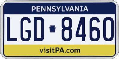 PA license plate LGD8460