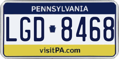 PA license plate LGD8468