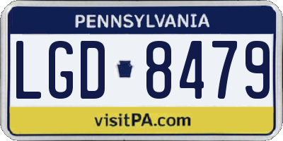 PA license plate LGD8479
