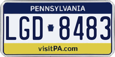 PA license plate LGD8483