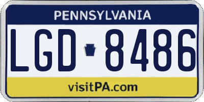 PA license plate LGD8486