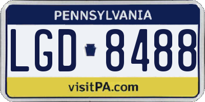 PA license plate LGD8488