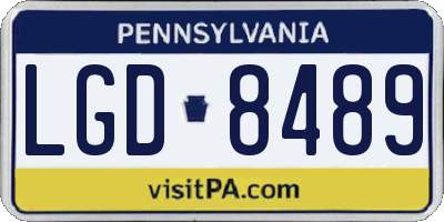 PA license plate LGD8489