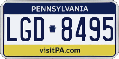 PA license plate LGD8495