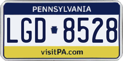 PA license plate LGD8528