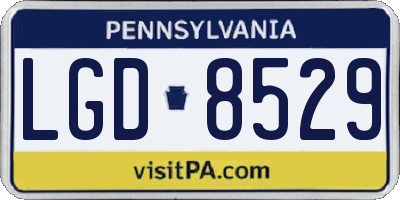 PA license plate LGD8529