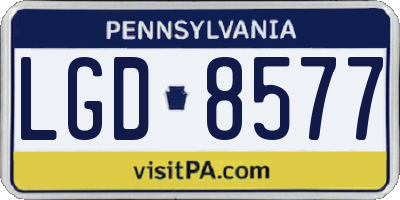PA license plate LGD8577