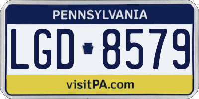 PA license plate LGD8579
