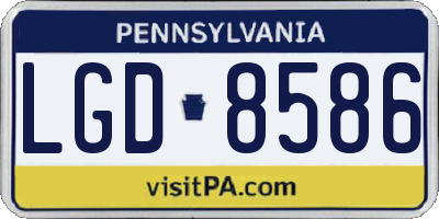 PA license plate LGD8586
