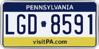 PA license plate LGD8591